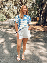 Beachy Terry Cloth Top | Blue