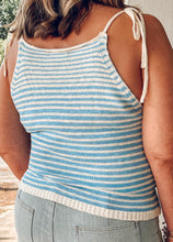 Ocean Knit Tie Tank | Blue