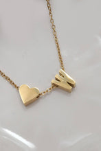 Heart Love Initial Necklace