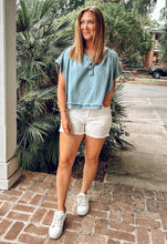 Go Flow Denim Tie Top