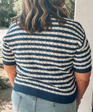Harbor Striped Knit Top | Navy