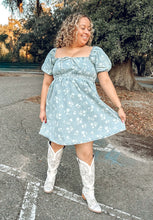 Blu Floral Denim Dress