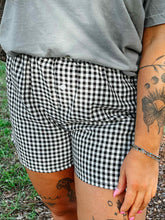 Gingham Boxer Shorts | Black