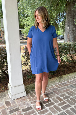 Airflow Shift Dress | Navy