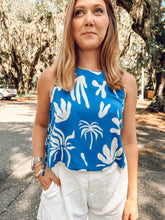 Resort Printed Top | Royal Blue