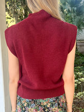 Holly Mock Neck Vest | Burgundy