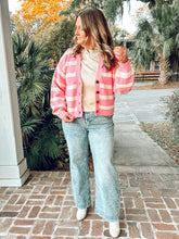 Sweet Striped Cardigan | Pink