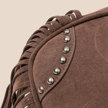 Fringe Belt Decor Shoulder Bag | Dark Brown
