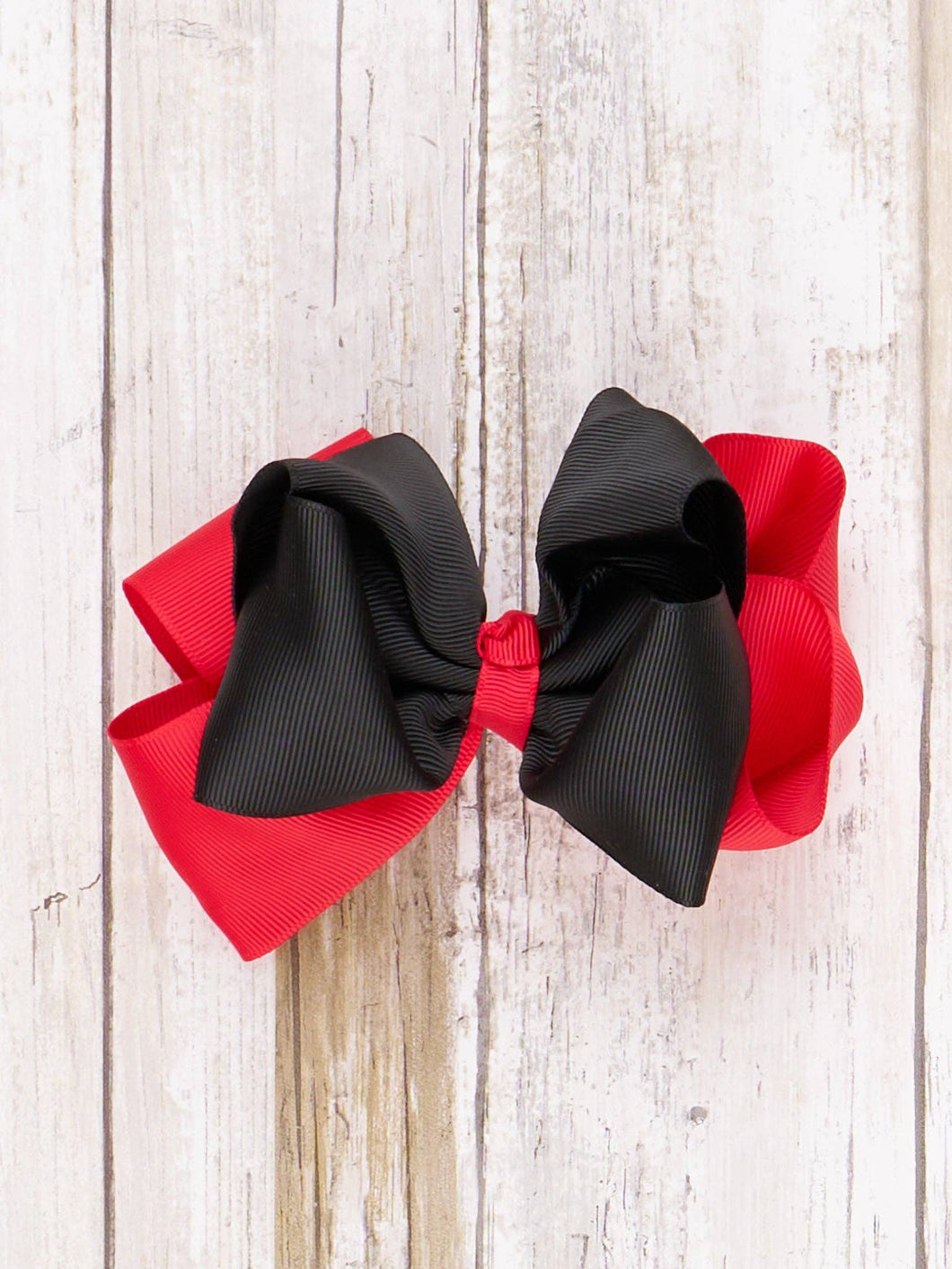 Collegiate Team Bow 5 Inch | Red/Black