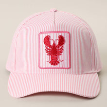 Lobster Embroidered Seersucker Hat | Blu