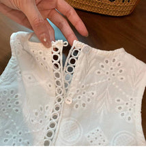 Eyelet Embroidery Lace Set | White
