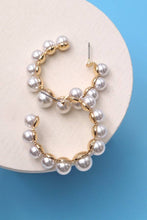 Pearl Hoop Earring | Gold