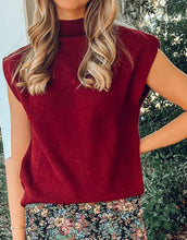 Holly Mock Neck Vest | Burgundy