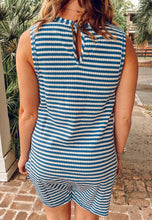 Beach Day Striped Romper | Navy