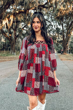 Patsy Patched MIni Dress | Plum