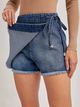 Wrapped Denim Skort | Medium Wash