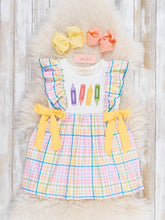 Colorful Crayon Plaid Dress