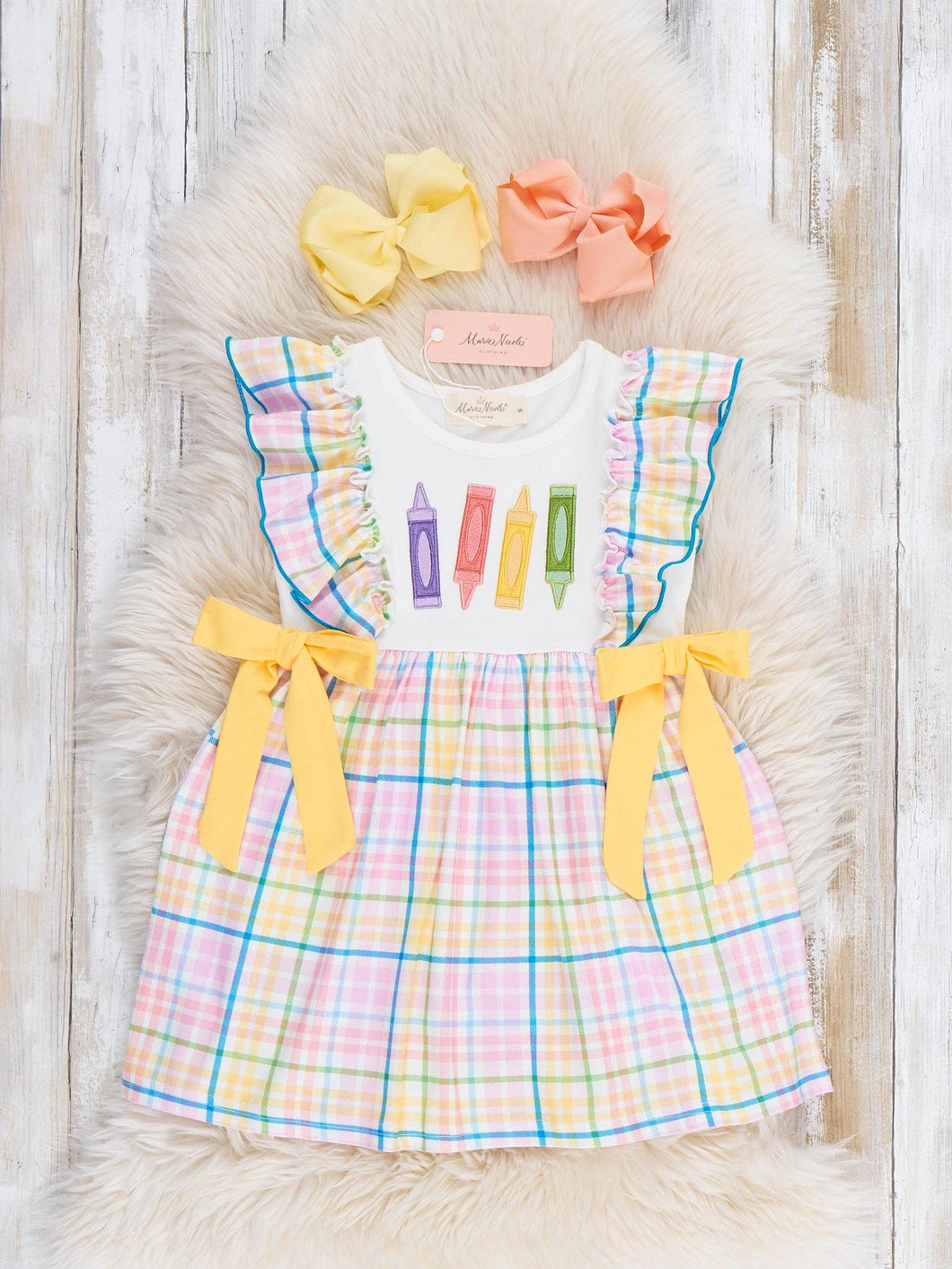 Colorful Crayon Plaid Dress