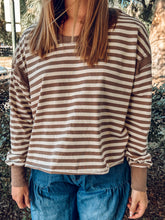 Open Back Striped Top | Mocha