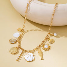 Ocean Seashell Fish Charm Necklace