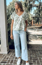 Floral Romance Ribbon Top | Green