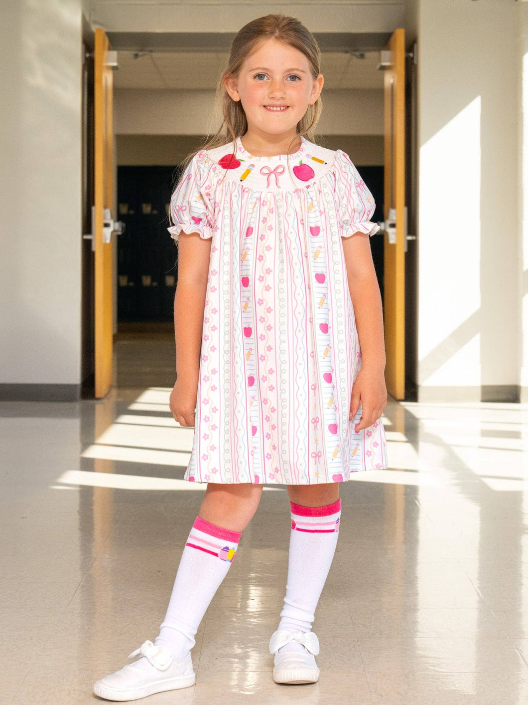 Learner Apple Smocked Dress