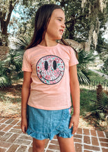 Floral Smiley Graphic Tee | Peach