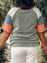 Patchwork Ribbed Top | Sage