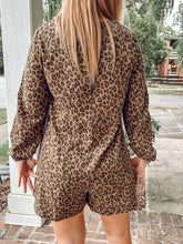 Leopard Print Long Romper | Olive