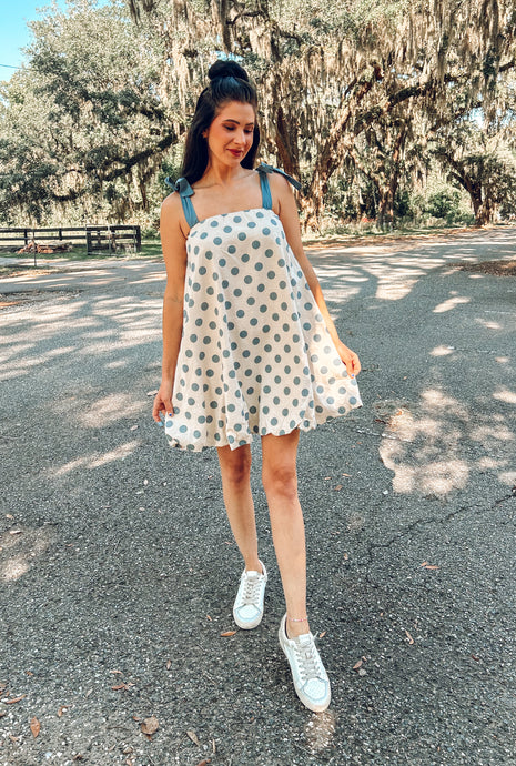Dottie Bubble Dress | Dusty Blue