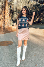 Teddy Bear Vest Sweater | Navy