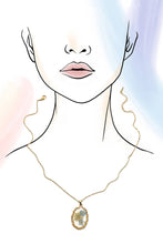 Oval Pressed Flower Necklace*