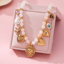 Beaded Charm Necklace | White