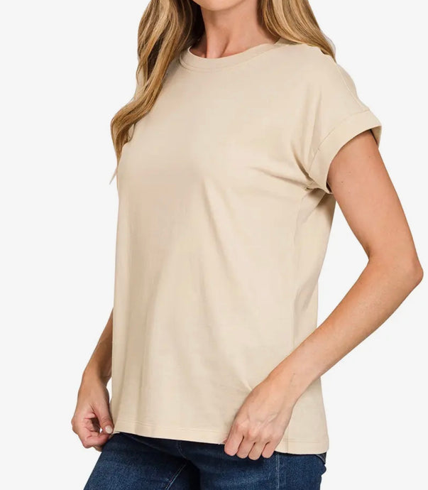Classic Cotton Tee | Beige