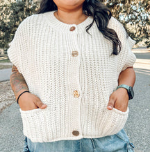 Oversize Button Down Vest | Cream