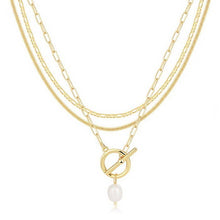 Layered Pearl Pendant Necklace