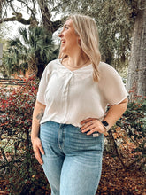 Satin Dolman Top | White