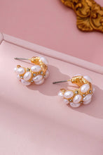 Pearl Cluster Stud Earrings | Gold