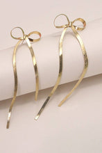 Herringbone Chain Bow Earring | Gold