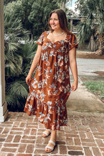 Fallon Floral Maxi Dress | Brown