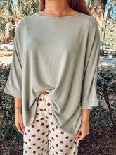 Batwing Oversized Top | Sage