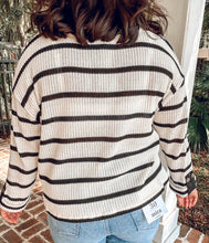 Carry On Striped Top | White/Black