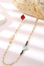 Heart Stone Charm Necklace