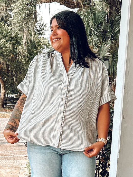 Recess Striped Top | Grey