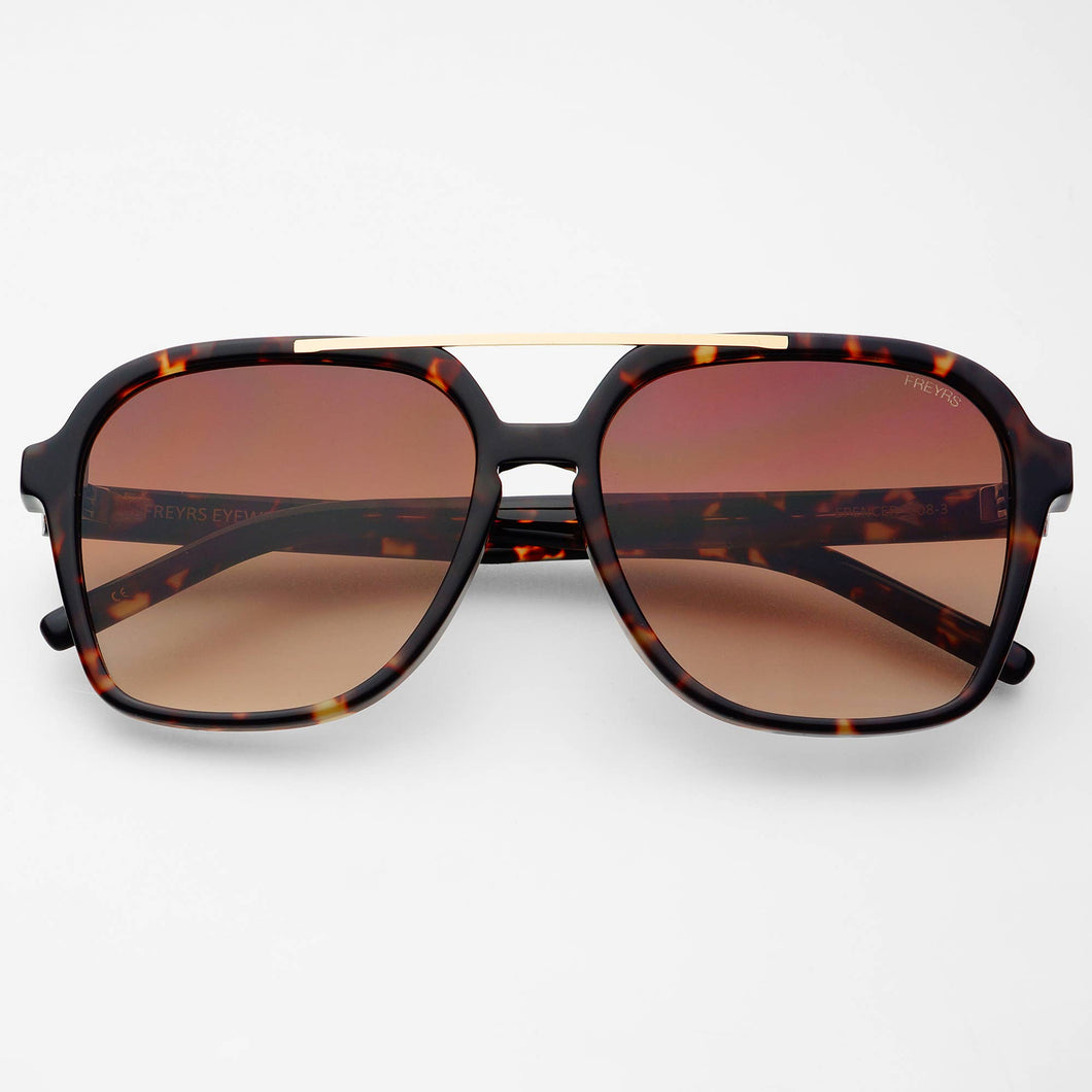 Spencer Unisex Aviator Sunglasses  : Brown