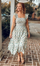 Floral Tile Smocked Dress | Blue