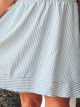 Summer Striped Bow Dress | Blue