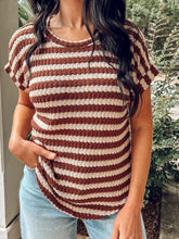 Textured Dolman Knit Top | Brown