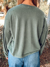 Puff Mineral Washed Boxy Top | Green