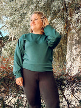 Crew Neck Scuba Sweatshirt | Deep Green